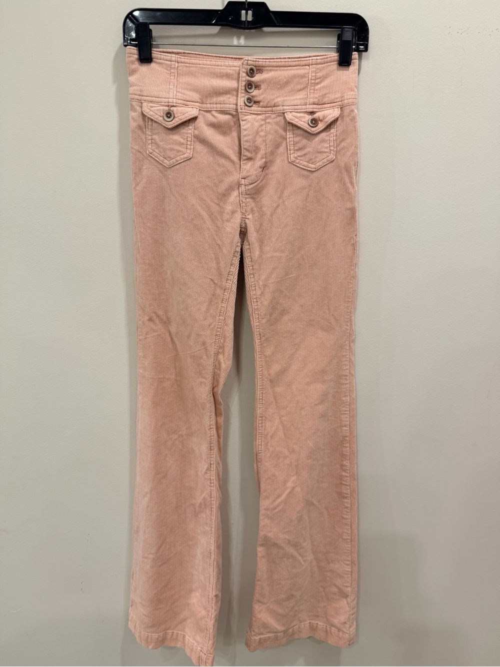Pilcro and the Letterpress Blush Corduroy Flare Pants